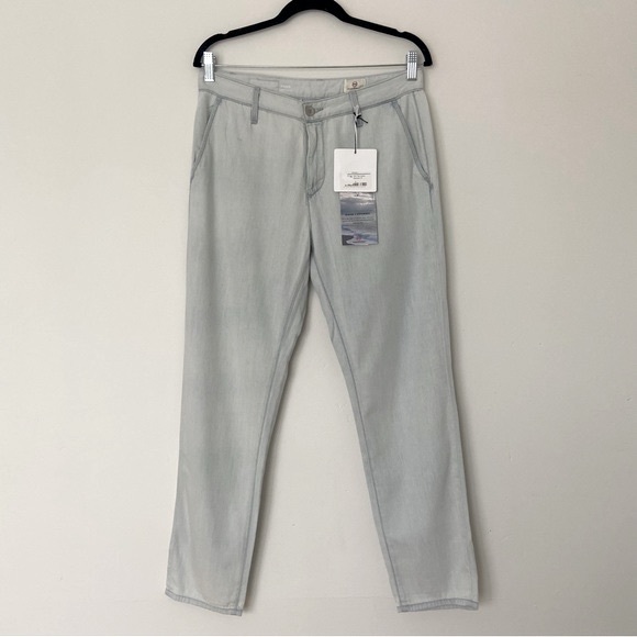 AG NWT The Caden Roxbury Chambray DenimTrouser Hazy Silk Indigo Denim size 27 - Picture 5 of 11